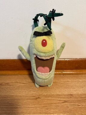 Vintage 2005 Plankton Plush – Universal Studios SpongeBob Toy – 12"